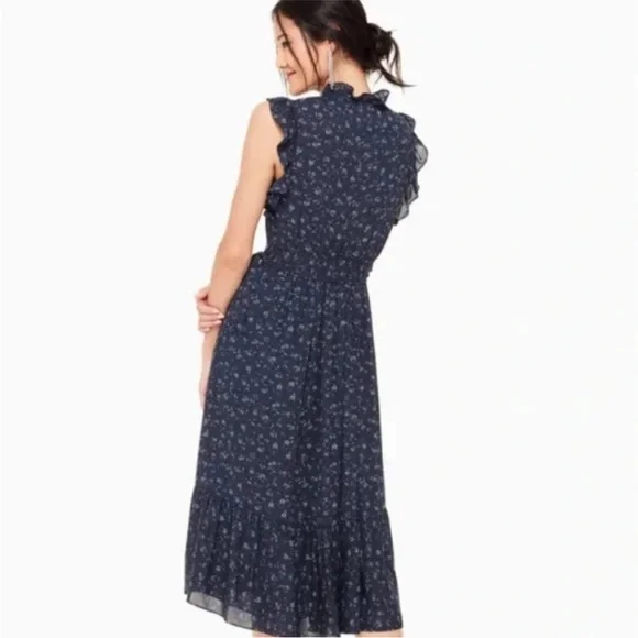 Kate Spade Out West Wild Rose Ruffle Wrap Dress 14. Excellent Condition. - Picture 8 of 8